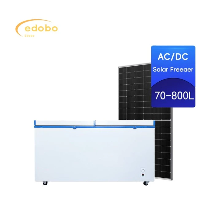Penjimatan Tenaga AC/DC Solar Deep Freezer Peti Sejuk Untuk Kegunaan Isi Rumah