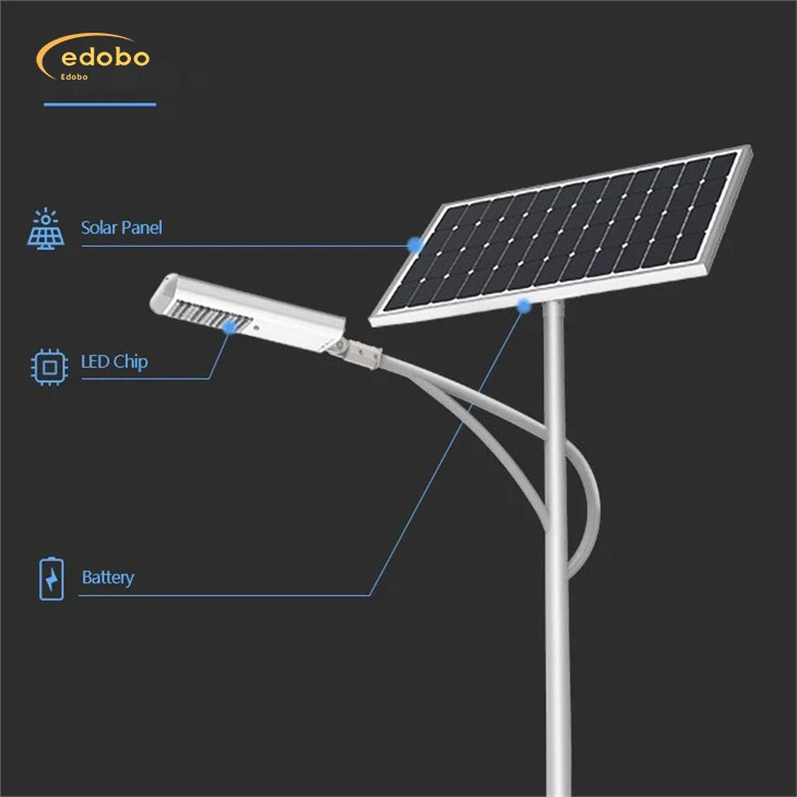 Lampu Jalan LED Dengan Lampu Jalan Suria Bateri Litium