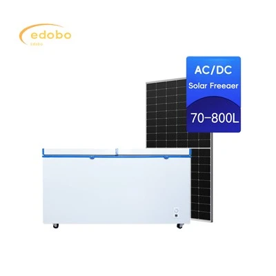 Penjimatan Tenaga AC/DC Solar Deep Freezer Peti Sejuk Untuk Kegunaan Isi Rumah