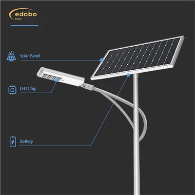 Lampu Jalan LED Dengan Lampu Jalan Suria Bateri Litium